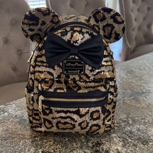 Disney Parks Loungefly Animal Kingdom Cheetah Leopard Sequin